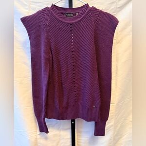 Ted Baker Purple Engineered Sleeve Detailed Sweater Size 2 NWT